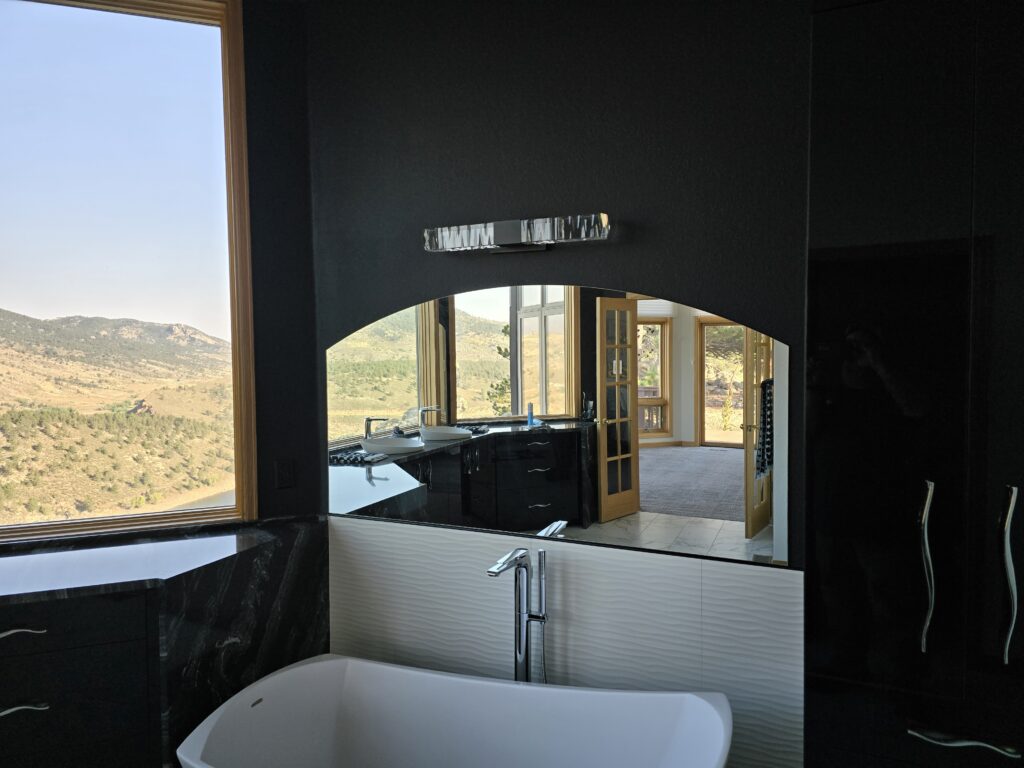 custom cut mirrors installation in fort collins