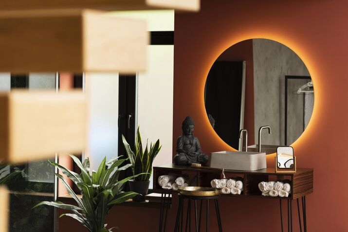 Custom mirror adding value to a modern home